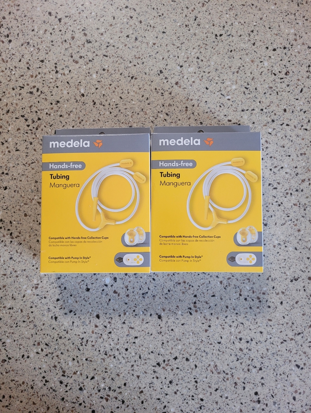 2 Medela Hands-Free Replacement Tubing Compatible Pump In Style, Collection Cups